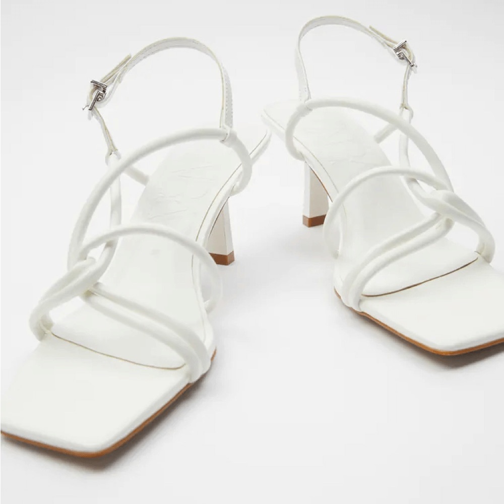 ZARA | White Strappy Sandal